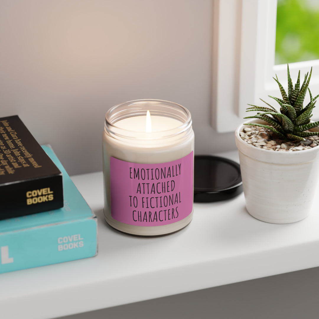 Emotionally Attached to Fictional Characters Pink Scented Soy Candle, 9oz