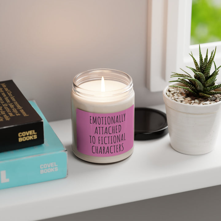 Emotionally Attached to Fictional Characters Pink Scented Soy Candle, 9oz