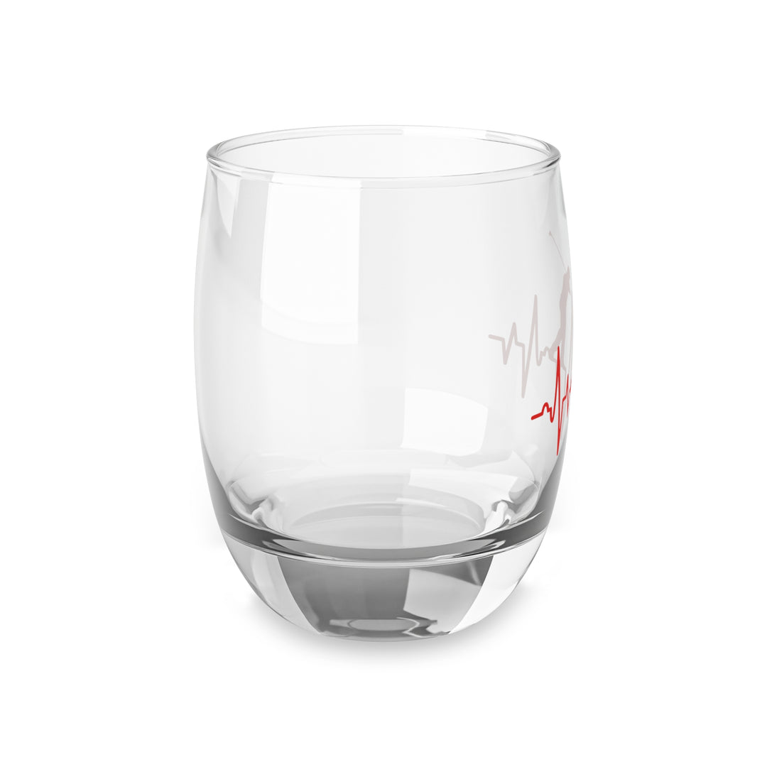 Golf Red Heartbeat Whiskey Glass