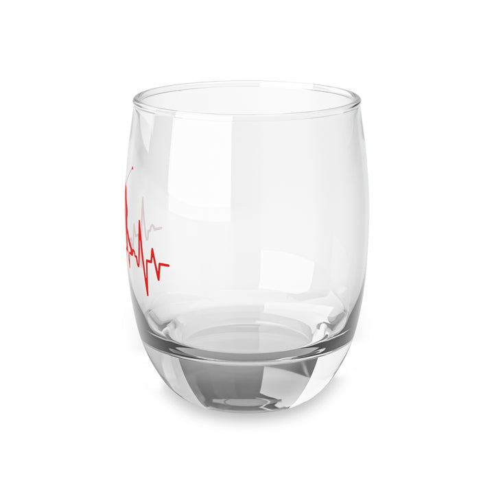 Golf Red Heartbeat Whiskey Glass